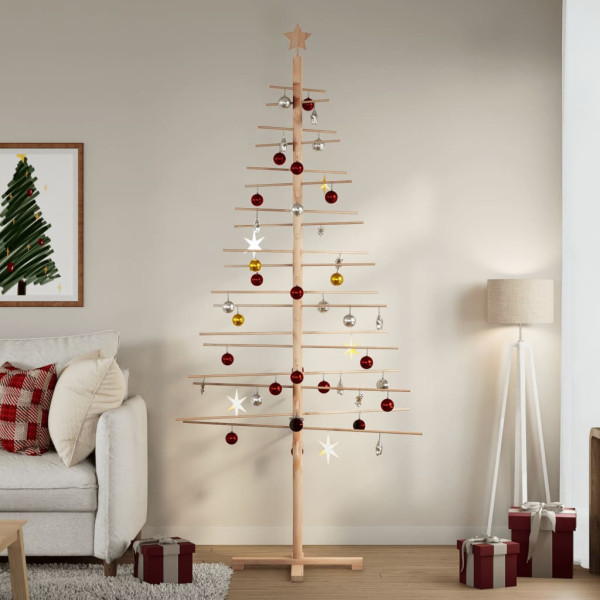 Árbol de Navidad de madera de adorno madera maciza pino 210 cm D