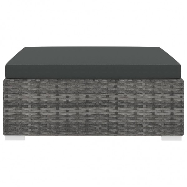 Apoio de pés seccional c/ almofadão 1 pc vime PE cinzento M 3