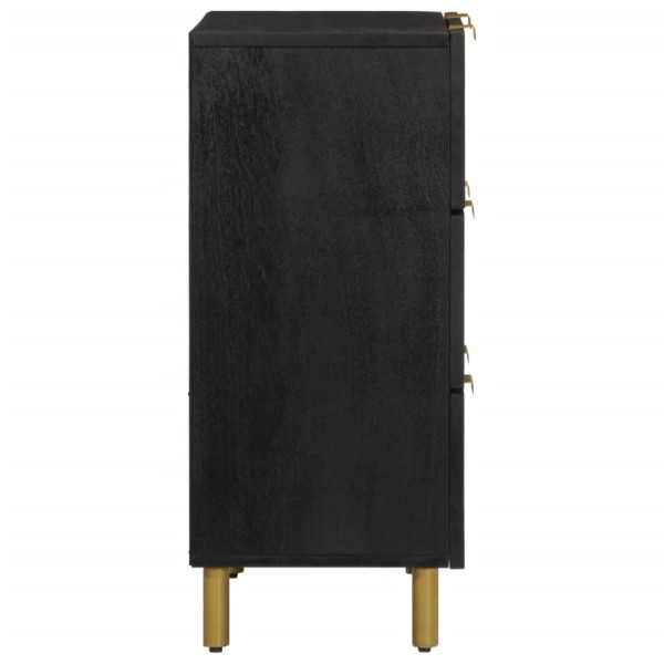 Aparadores 2 uds madera de ingeniería negro 60x33x75 cm M 5