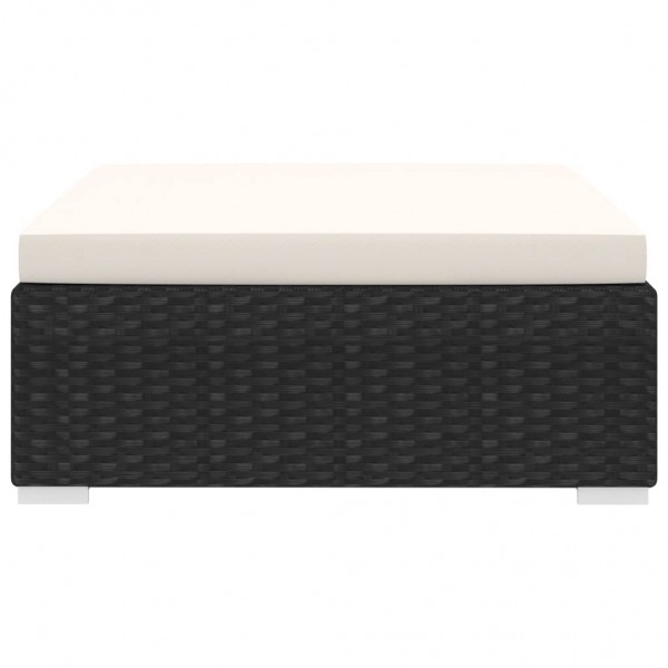 Apoio de pés seccional c/ almofadão 1 pc vime PE preto M 3