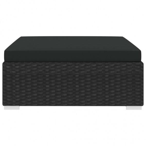 Apoio de pés seccional c/ almofadão 1 pc vime PE preto M 3