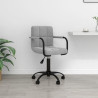 Silla de oficina giratoria de terciopelo gris claro 1
