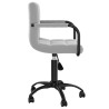 Silla de oficina giratoria de terciopelo gris claro 4