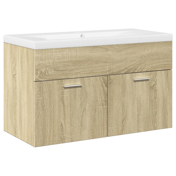 Mueble de baño con lavabo integrado roble Sonoma M 2