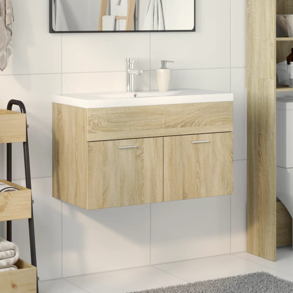 Mueble de baño con lavabo integrado roble Sonoma M 3