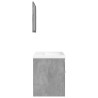 Set muebles de baño 2 piezas madera contrachapada gris hormigón 5