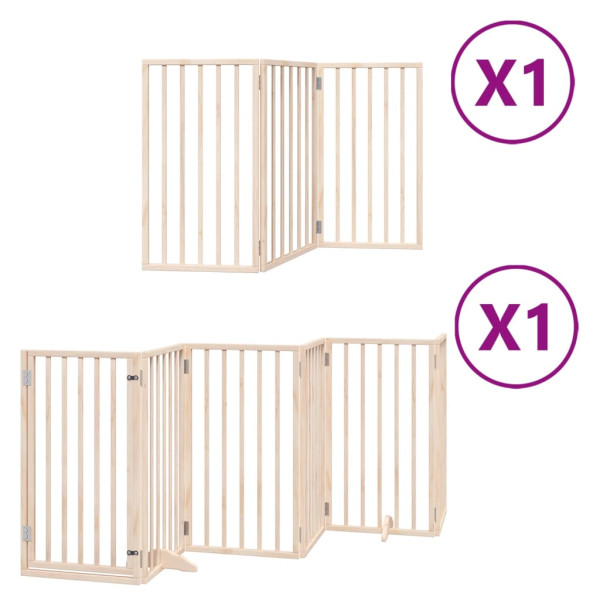 Puerta para perros plegable 9 paneles madera de álamo 450 cm M 2