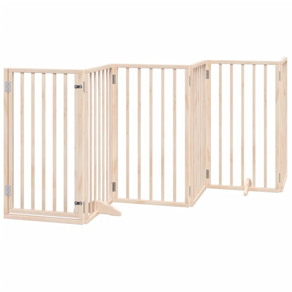 Puerta para perros plegable 9 paneles madera de álamo 450 cm M 3