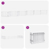 Puerta de perros plegable 12 paneles madera álamo blanca 960 cm 5