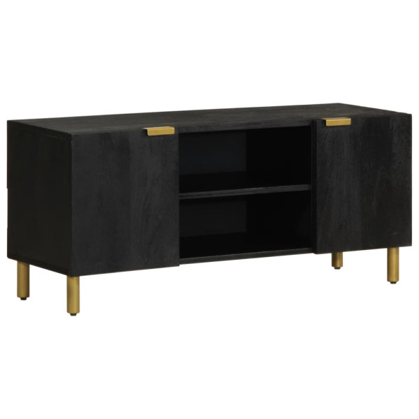 Mueble de TV madera de ingeniería negro 105x33x46 cm D