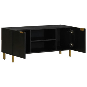 Mueble de TV madera de ingeniería negro 105x33x46 cm H
