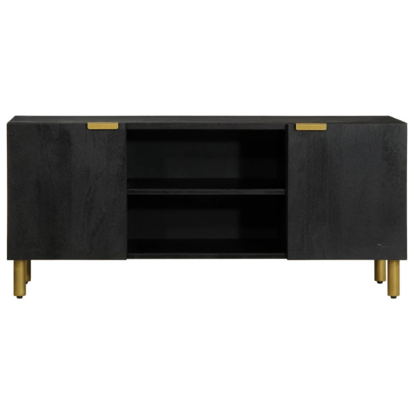 Mueble de TV madera de ingeniería negro 105x33x46 cm M 3
