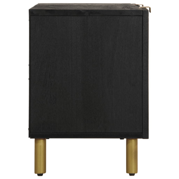 Mueble de TV madera de ingeniería negro 105x33x46 cm M 4