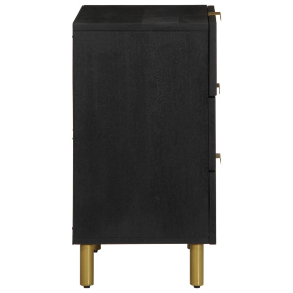 Mesa de cabeceira 50x33x62 cm derivados de madeira preto M 4