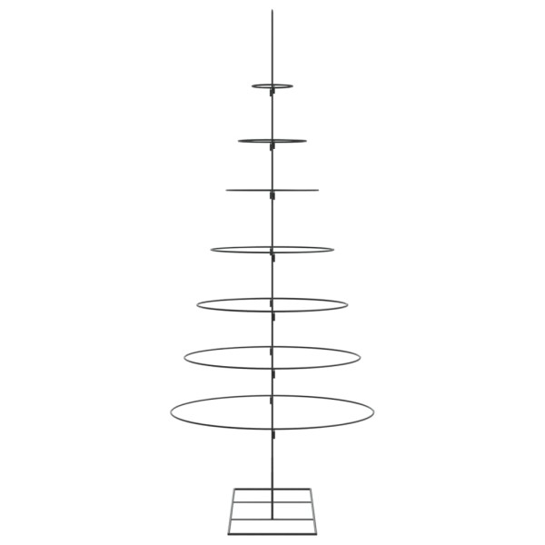 Árvore de Natal para decoração de metal preto 210 cm M 4