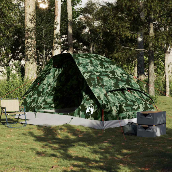 Tenda de campismo cúpula p/ 4 pessoas impermeável camuflagem M 3