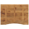 Tablero escritorio con curva madera mango rugosa 110x80x2.5 cm 5