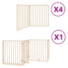 Puerta para perros plegable 12 paneles madera de álamo 960 cm 2