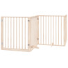 Puerta para perros plegable 12 paneles madera de álamo 960 cm 3