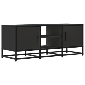Mueble de TV madera de ingeniería y metal negro 100x35x41 cm H