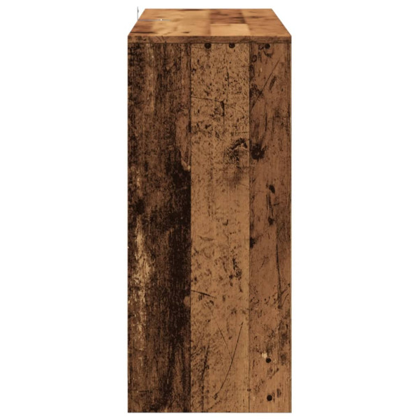 Aparador de madera de ingeniería envejecida 102x33x75 cm M 5