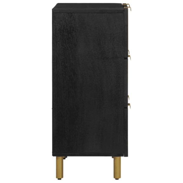 Aparador de madera de ingeniería negro 60x33x75 cm M 4