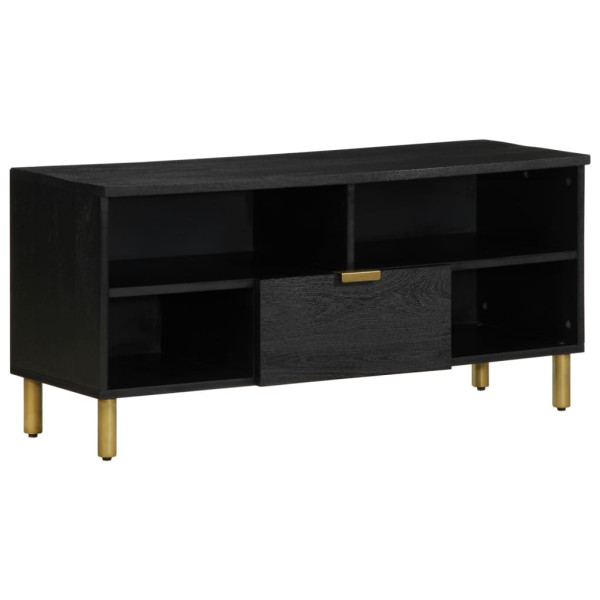 Mueble de TV madera de ingeniería negro 100x33x46 cm D