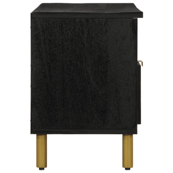 Mueble de TV madera de ingeniería negro 100x33x46 cm M 4