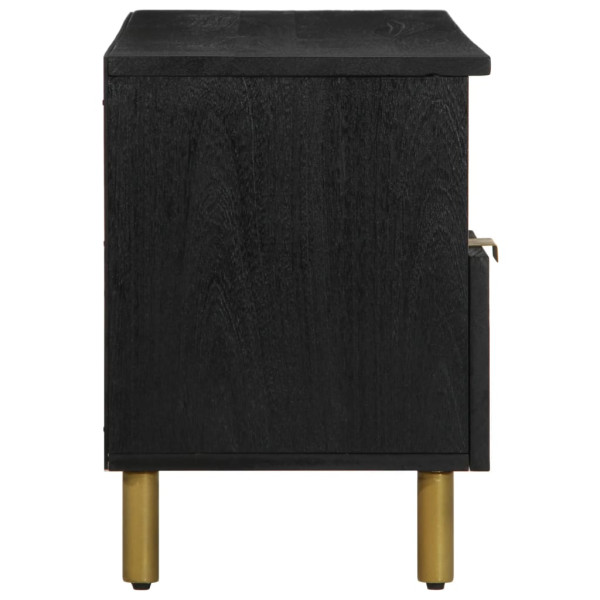 Mueble de TV madera de ingeniería negro 100x33x46 cm M 4