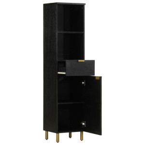 Mueble de baño de madera maciza de mango negro 38x33x160 cm H