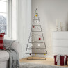 Árbol de Navidad para decoración metal negro 150 cm 1