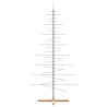 Árbol de Navidad metal negro con base de madera 210 cm 4