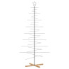 Árvore de Natal metal preto com base de madeira 210 cm 5