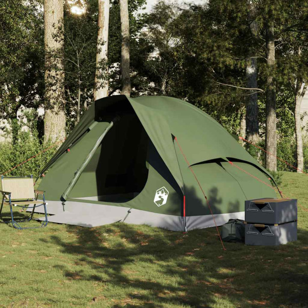 Tenda campismo cúpula p/ 4 pessoas impermeável verde azeitona M 3