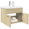 Mueble de baño con lavabo integrado roble Sonoma 1