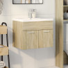 Mueble de baño con lavabo integrado roble Sonoma 3