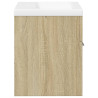 Mueble de baño con lavabo integrado roble Sonoma 5