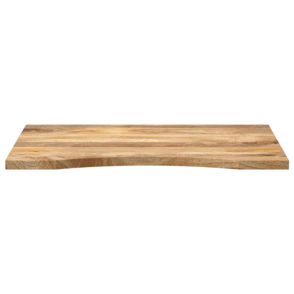 Tablero de escritorio con curva madera mango rugosa 90x50x2.5cm M 3