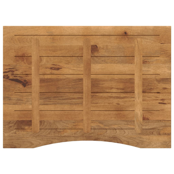 Tablero escritorio con curva madera mango rugosa 100x80x2.5 cm M 5
