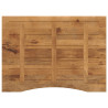 Tablero escritorio con curva madera mango rugosa 100x80x2.5 cm 5