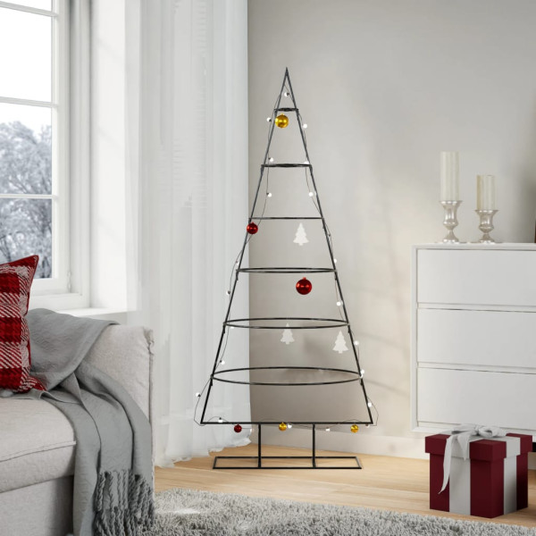 Árbol de Navidad para decoración metal negro 150 cm D