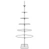 Árbol de Navidad para decoración metal negro 150 cm 4