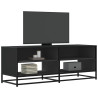 Mueble de TV madera de ingeniería y metal negro 120.5x40x46 cm 1