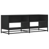 Mueble de TV madera de ingeniería y metal negro 120.5x40x46 cm 2