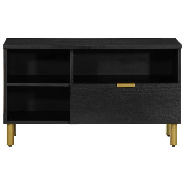 Mueble de TV madera de ingeniería negro 80x33x46 cm M 3