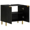 Armario de lavabo de baño madera ingeniería negro 62x33x58 cm 2