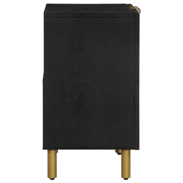 Armario de lavabo de baño madera ingeniería negro 62x33x58 cm M 4