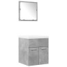 Set muebles de baño 2 piezas madera contrachapada gris hormigón 2