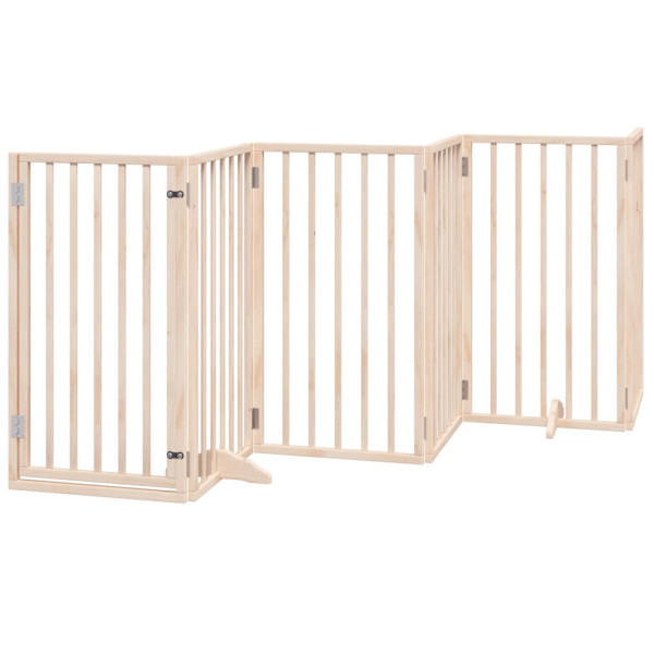 Puerta para perros plegable 12 paneles madera de álamo 600 cm M 3