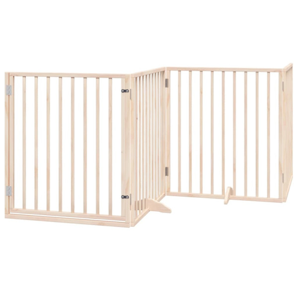 Puerta para perros plegable 10 paneles madera de álamo 800 cm M 3